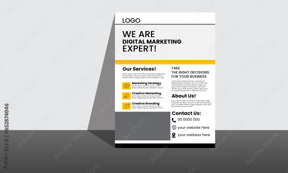 Business Flyer Layout with Graphic Elements. Business Flyer Layout with Graphic Elements.