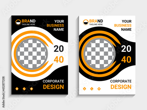 City background corporate book cover design template in a4 or can be used to annual report, magazine, flyer, poster, banner, portfolio, company profile, website, brochure cover 