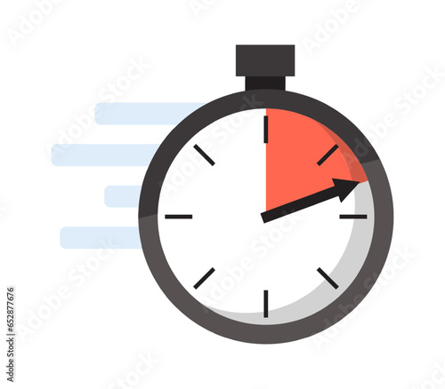 delivery timer stopwatch. chronometer measurement clock. vector cartoon icon.