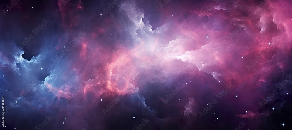 Galaxy texture with stars and beautiful nebula in the background, pink and gray.
