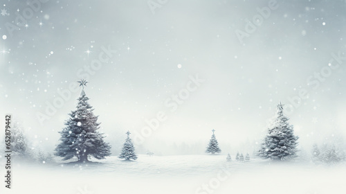 christmas tree in snow, Christmas decor and decorations  © Misau