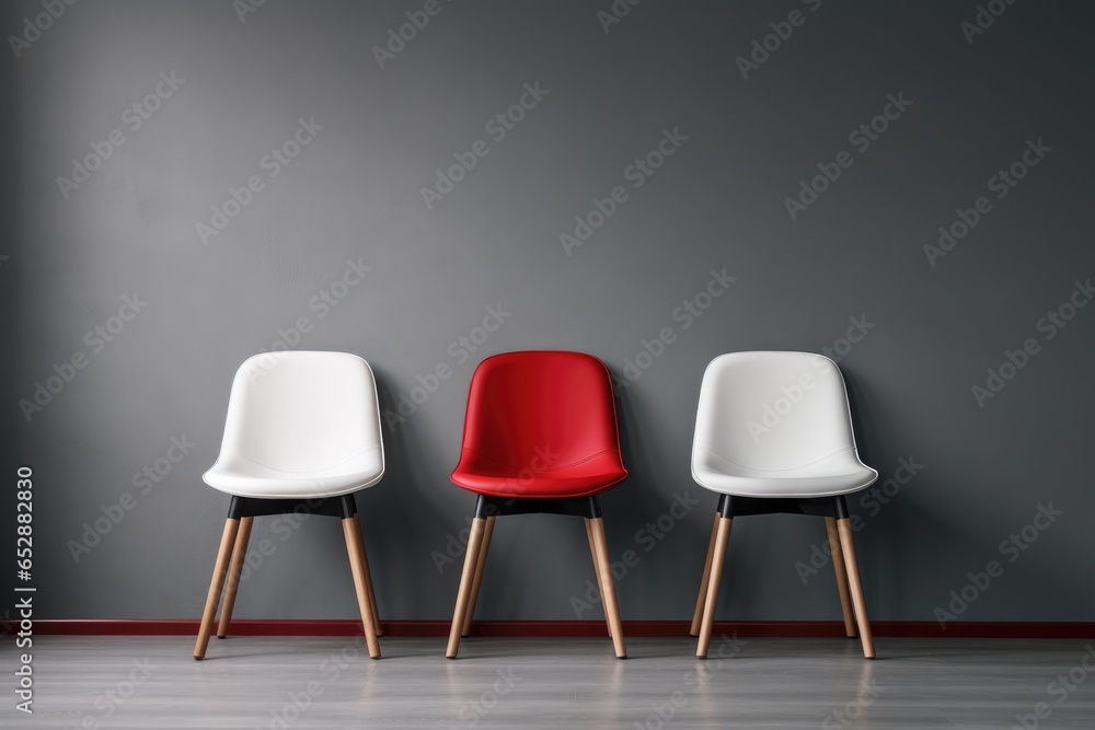 Contrast and Simplicity. Modern minimalist Arrangement. mockup chairs on the wall background Contrast and Simplicity. Modern minimalist Arrangement. mockup chairs on the wall background