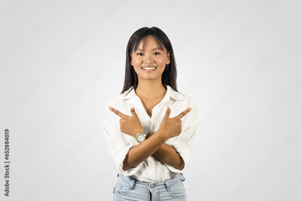 Young and Beautiful Asian College Student Girl from Nepal giving several hand gestures Young and Beautiful Asian College Student Girl from Nepal giving several hand gestures