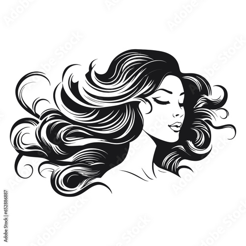 Radiant woman with flowing hair dancing in the wind  exuding a captivating sense of freedom and energy