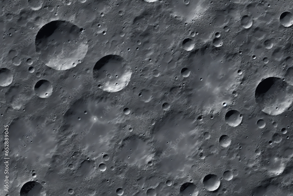 Gray surface of the moon texture with craters - obrazy, fototapety, plakaty 