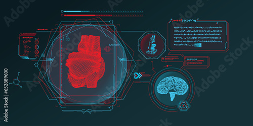 Sci-fi medical research program interface.