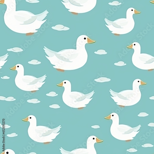 seamless background with duck