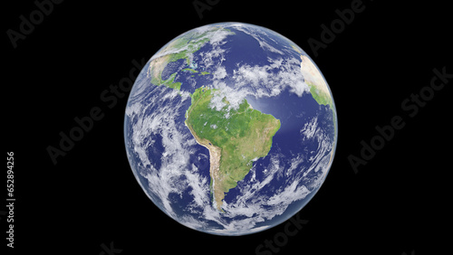 Fototapeta Naklejka Na Ścianę i Meble -  Earth in space on dark background isolated