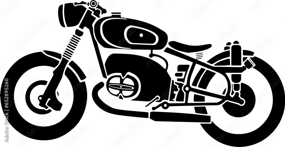 Illustration of a motorcycle isolated on white background