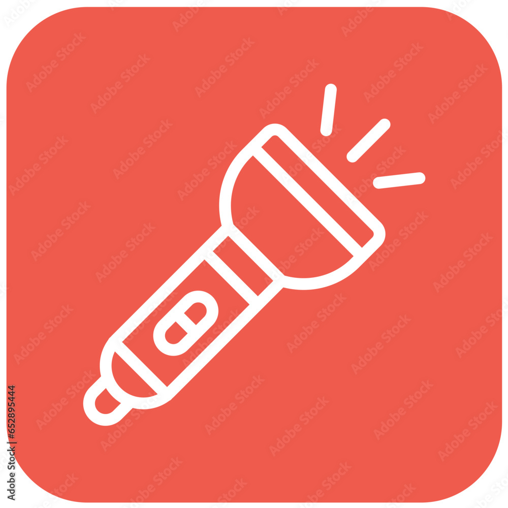 Flashlight Vector Icon Design Illustration Flashlight Vector Icon Design Illustration