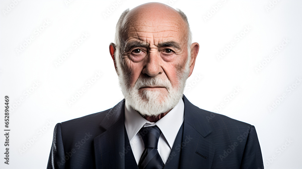 A Serious Looking Senior Office Business Man with a Beard A Serious Looking Senior Office Business Man with a Beard