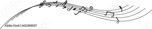 silhouette of a music notes vector
