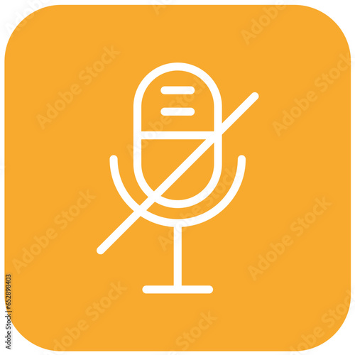 Microphone disable Vector Icon Design Illustration