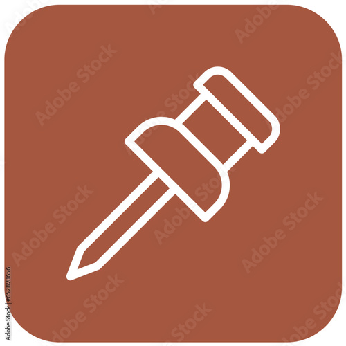Push Pin Vector Icon Design Illustration