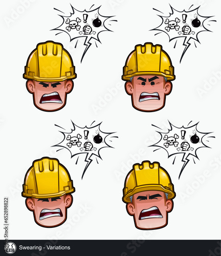 Construction Worker - Expressions - Negative - Swearing - Variations