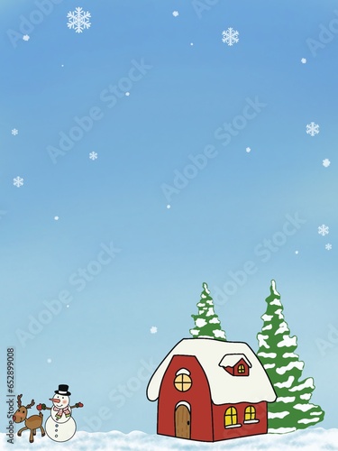 christmas tree and house