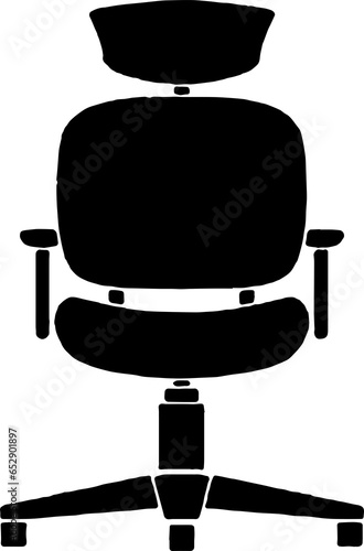 Various chair collection armchair or desktop chair or office chair icon isolated on white background