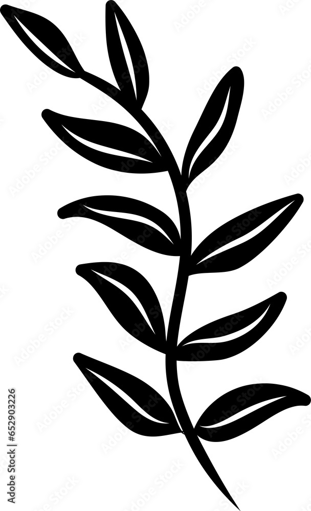 Small flower or creeper plant icon or seedling symbol isolated on white background
