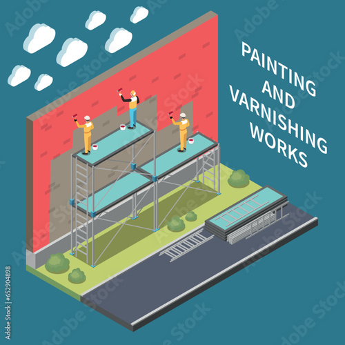 Height Work Isometric Composition