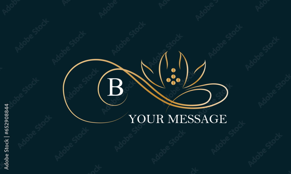 Exquisite monogram design template for one or two letters such as B. Business sign, identity monogram for restaurant, boutique, hotel, heraldry, jewelry. Exquisite monogram design template for one or two letters such as B. Business sign, identity monogram for restaurant, boutique, hotel, heraldry, jewelry.