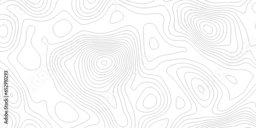 Topographic map background geographic line map with seamless pattern ornament design. The black on white contours vector topography stylized height of the lines map.