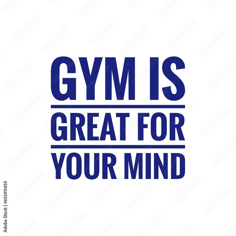 ''Gym for your mind'' Quote Illustration