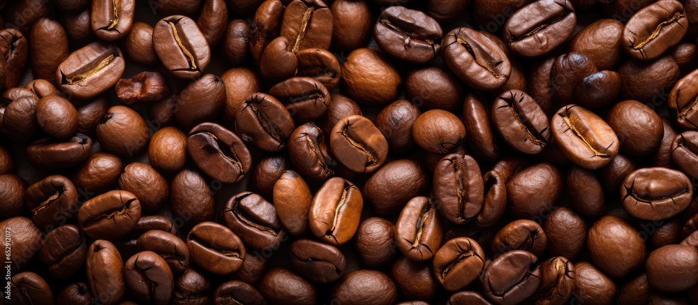 Roasted coffee beans texture Roasted coffee beans texture