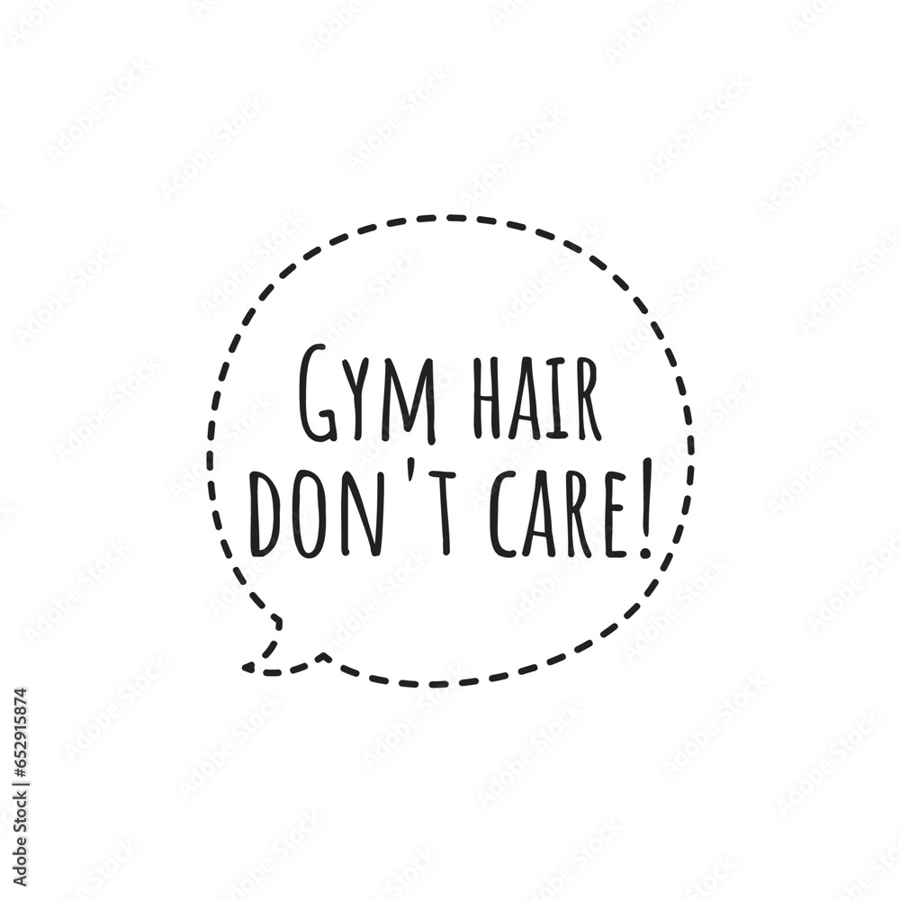 Fototapeta premium Gym Quote Illustration Design