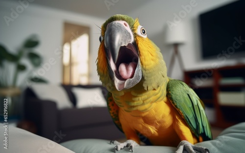 Amazing parrot mimicking household sounds