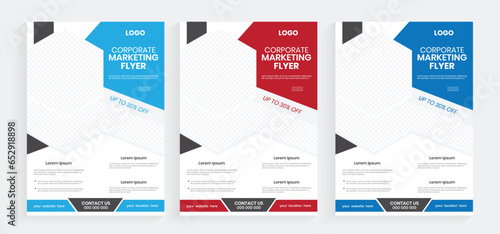Corporate theme business best flyer design, Creative design element new year A4 leaflet, A4 size business proposal, Newest handout publication, and A4 clean paper sheet design