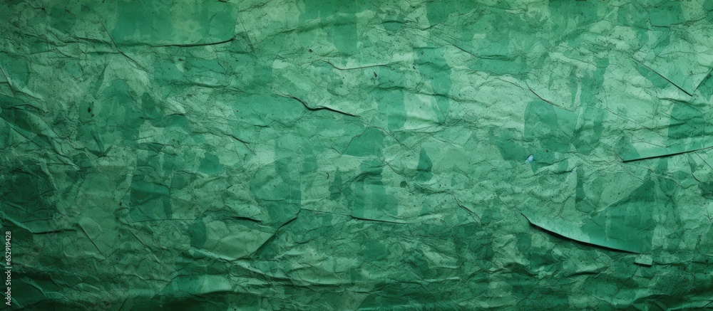 Fototapeta premium Texture and background of recycled paper colored green