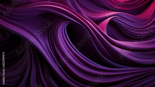 3D abstract wallpaper with a gradient of royal deep purple and black   swirling and fluid  with a sense of depth and movement