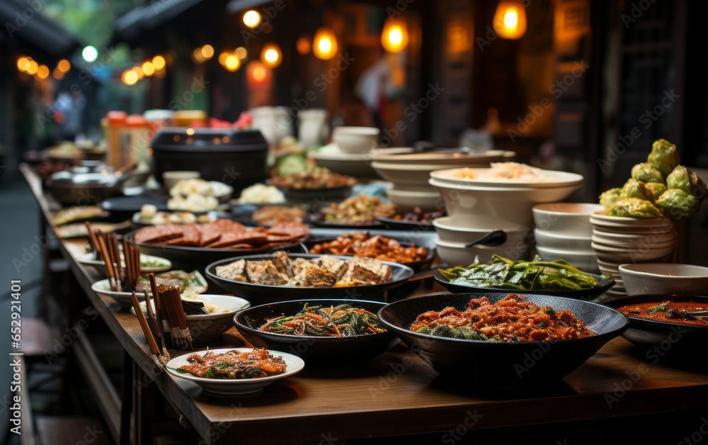 Immerse Yourself in the Flavors and Colors of a Busy Night Market in Asia