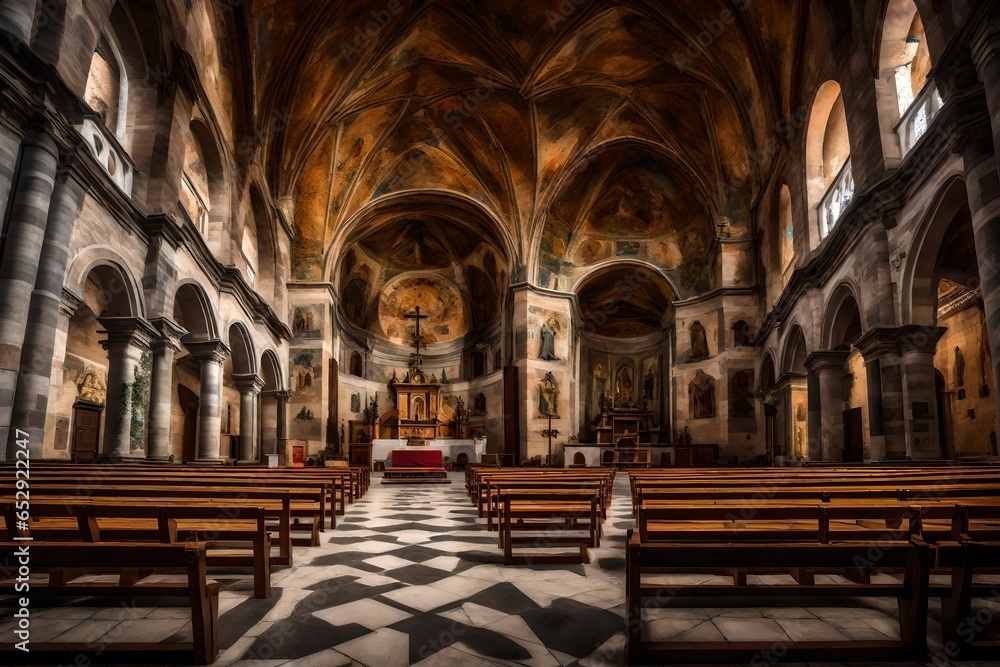 interior of the church of st john the  4k HD quality photo. 