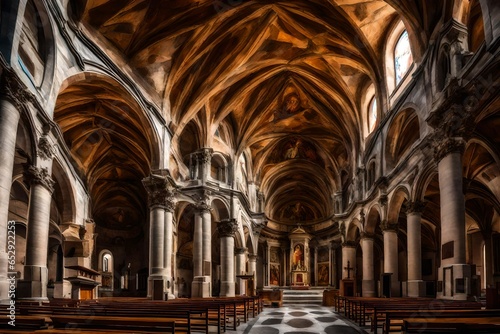interior of the cathedral of the holy  4k HD quality photo. 
