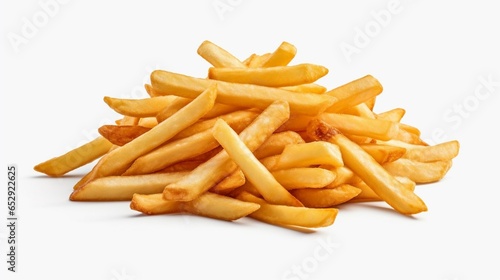 gorgeous frencj fries isolated on white background.Generative AI