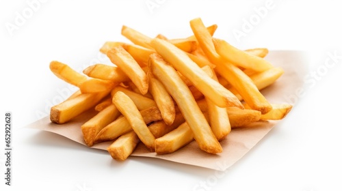 gorgeous frencj fries isolated on white background.Generative AI