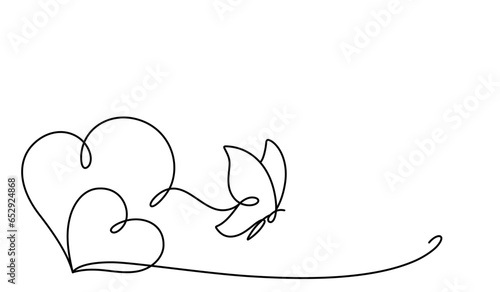 couple heart love line art doodle illustration. romance vector element