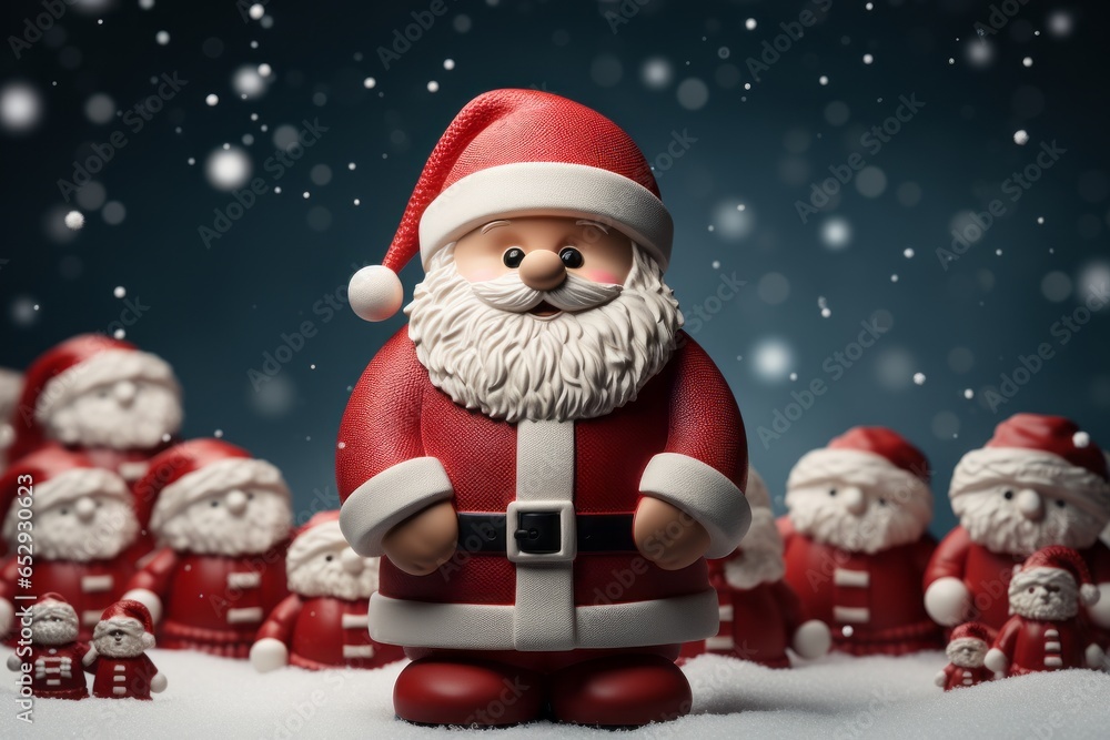 Santa Claus, Merry Christmas and Happy New Year background illustration, AI generated Santa Claus, Merry Christmas and Happy New Year background illustration, AI generated