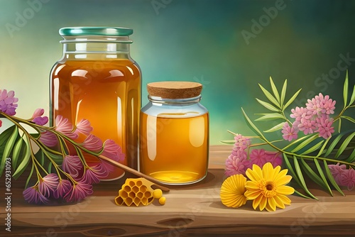 Honey and flowers