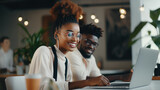 Young black content creator working together