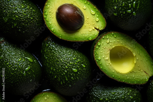 Promotional shot of avocado with soft studio light.