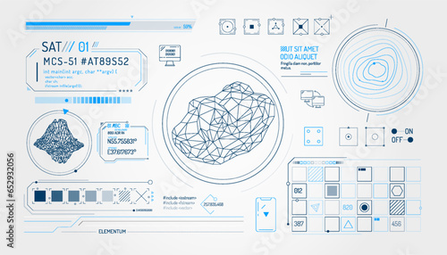 Set of infographic elements about the study of rocks.