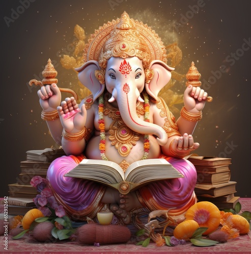 Adorable Ganesha A Cute Illustration
