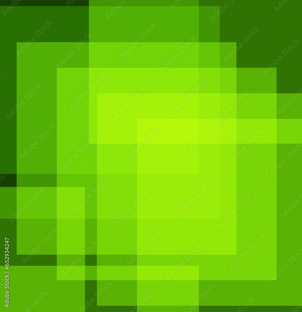 Obraz premium Overlapping geometric shapes with overlap, green abstract background