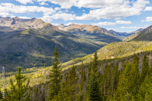 Colorado nature. Scenic view in Rocky Mountain National Park