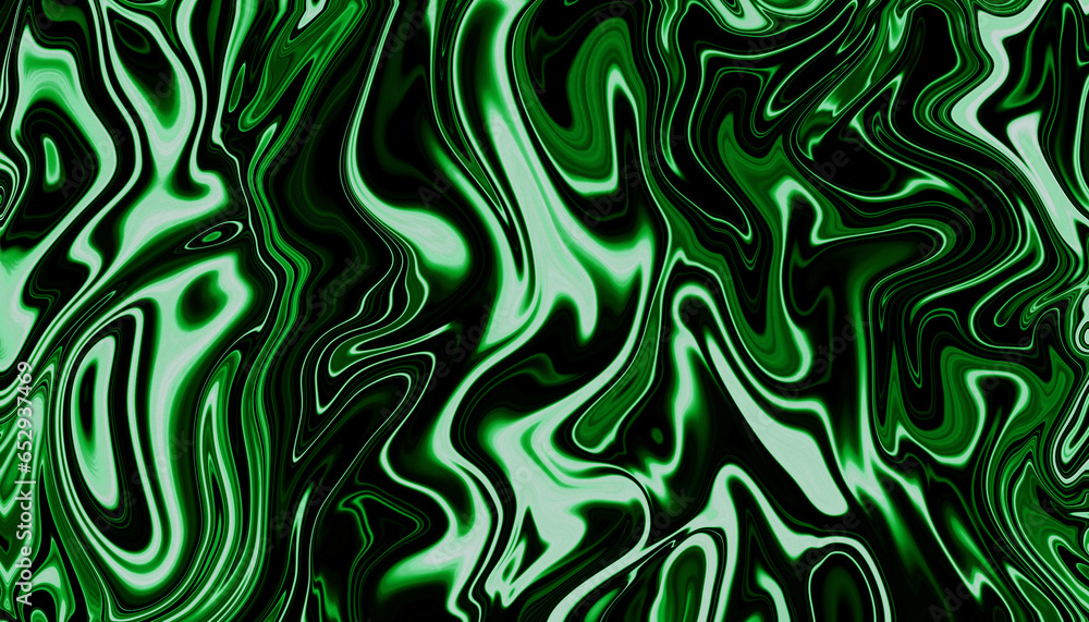 Liquid metal dark green aluminum antique luxury metallic abstract wave texture as decoration ornament and wallpaper	
