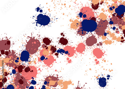 Splashes of paint, light orange, red vector texture with chaotic form, abstract colourful illustration. modern elegant design for wallpapers.