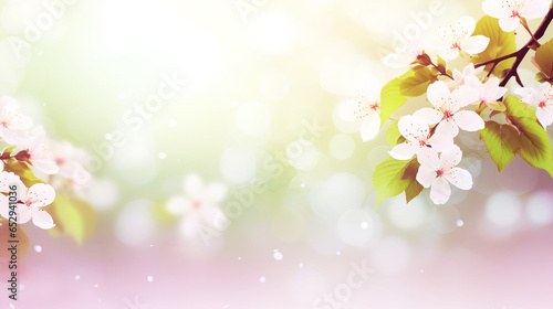 Beautiful spring background  cherry blossoms  bokeh.