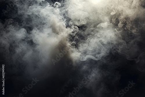 A black and white photo capturing the smoke billowing out of a fire hydrant. This image can be used to depict urban scenes, city life, fire safety, or emergency situations.